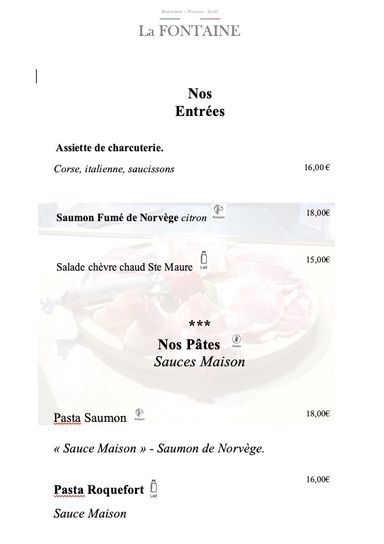Nos Entrées